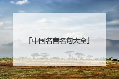 中国名言名句大全