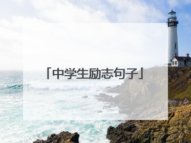中学生励志句子