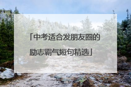 中考适合发朋友圈的励志霸气短句精选