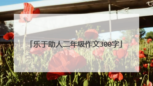 乐于助人二年级作文300字