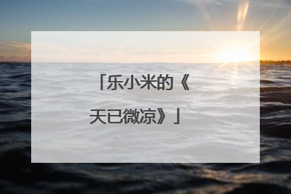 乐小米的《天已微凉》