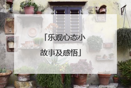 乐观心态小故事及感悟