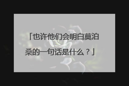 也许他们会明白莫泊桑的一句话是什么?