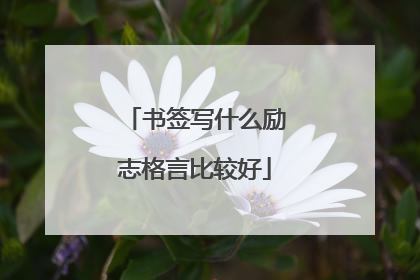 书签写什么励志格言比较好