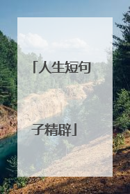 人生短句子精辟