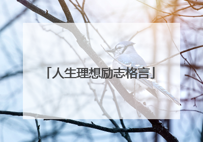 人生理想励志格言