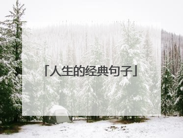 人生的经典句子