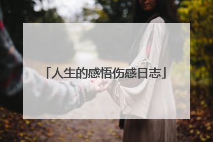 人生的感悟伤感日志