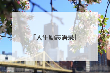 人生励志语录