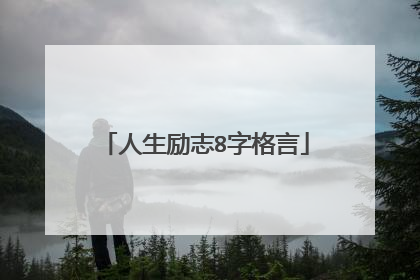 人生励志8字格言