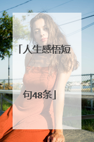 人生感悟短句48条