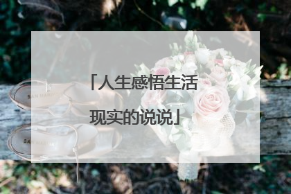 人生感悟生活现实的说说