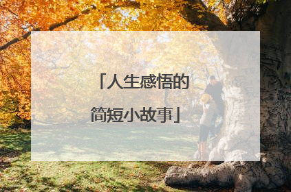 人生感悟的简短小故事