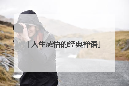 人生感悟的经典禅语