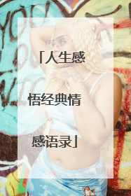人生感悟经典情感语录
