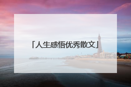 人生感悟优秀散文