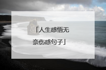 人生感悟无奈伤感句子