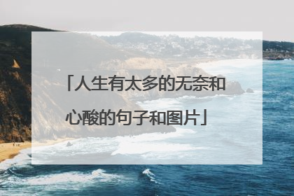 人生有太多的无奈和心酸的句子和图片