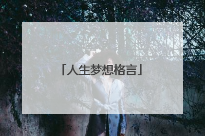 人生梦想格言
