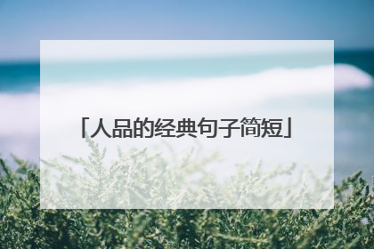 人品的经典句子简短