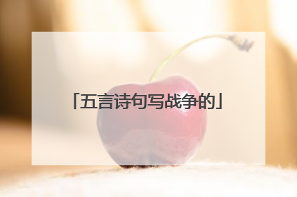 五言诗句写战争的