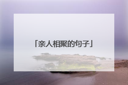 亲人相聚的句子