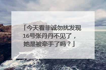 今天看非诚勿扰发现16号张丹丹不见了,她是被牵手了吗?