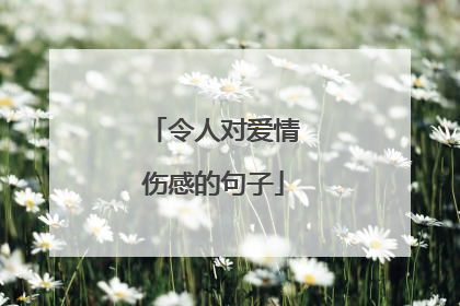 令人对爱情伤感的句子
