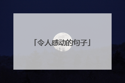 令人感动的句子