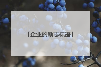 企业的励志标语