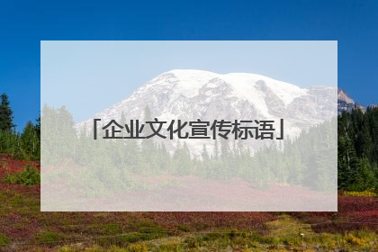 企业文化宣传标语