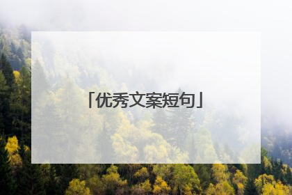 优秀文案短句