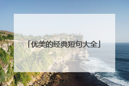 优美的经典短句大全