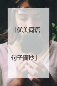 优美词语句子摘抄