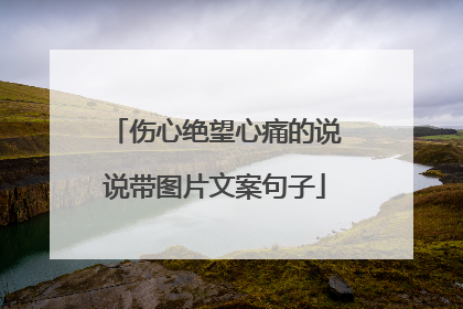 伤心绝望心痛的说说带图片文案句子