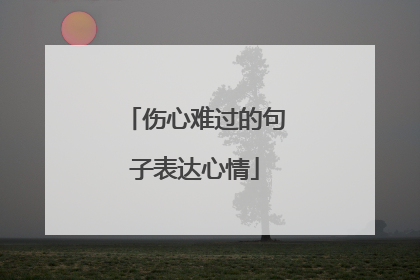 伤心难过的句子表达心情