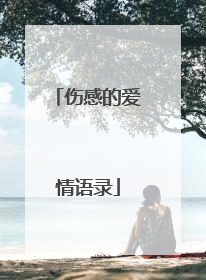 伤感的爱情语录