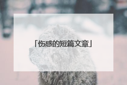 伤感的短篇文章