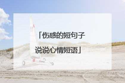 伤感的短句子说说心情短语