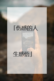 伤感的人生感悟