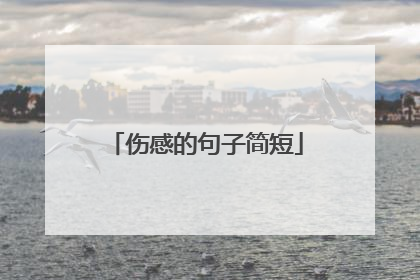 伤感的句子简短