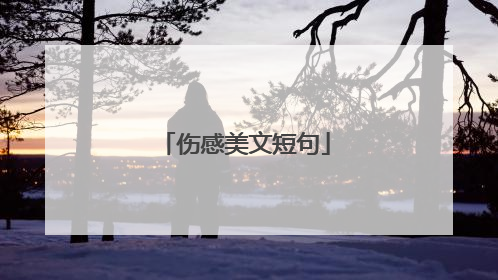 伤感美文短句