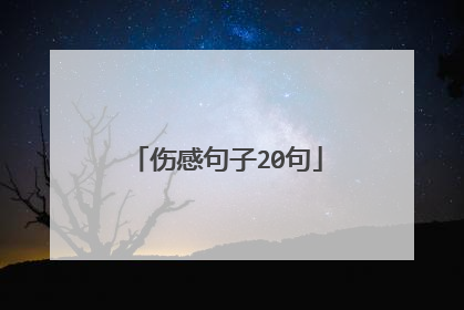 伤感句子20句