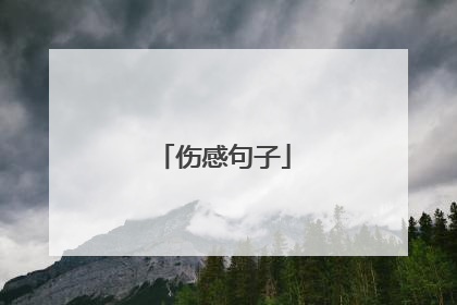 伤感句子