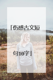伤感古文短句10字