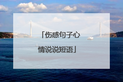 伤感句子心情说说短语