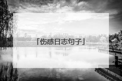 伤感日志句子