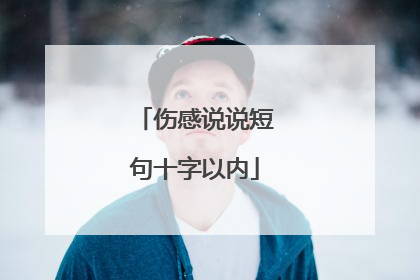 伤感说说短句十字以内