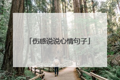 伤感说说心情句子