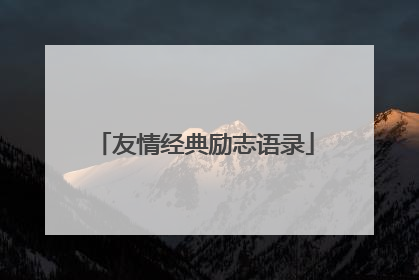友情经典励志语录